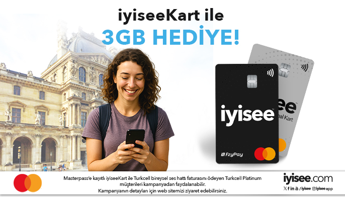 iyiseeKart ile 3GB HEDİYE!	